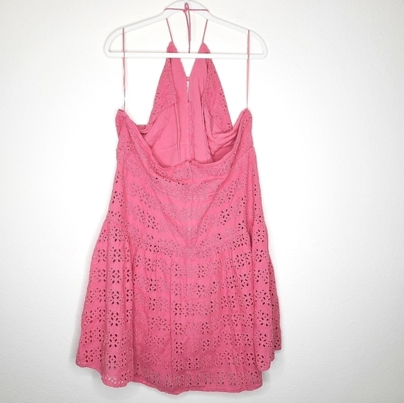 J.Crew Pink Eyelet Anguilla Mini Halter Dress 20 - Picture 6 of 8